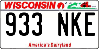 WI license plate 933NKE