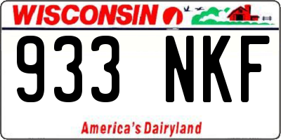 WI license plate 933NKF