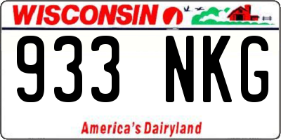 WI license plate 933NKG