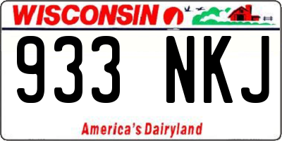 WI license plate 933NKJ