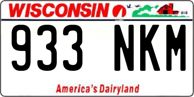 WI license plate 933NKM