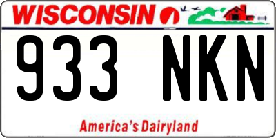 WI license plate 933NKN