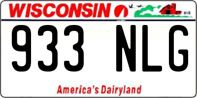 WI license plate 933NLG