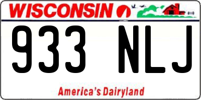WI license plate 933NLJ