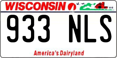 WI license plate 933NLS