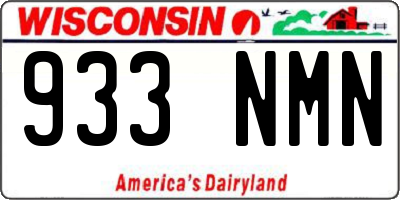 WI license plate 933NMN