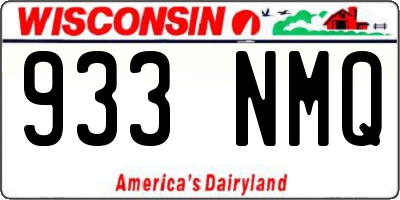 WI license plate 933NMQ