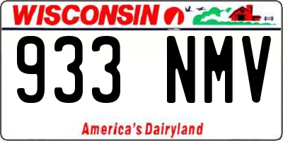 WI license plate 933NMV