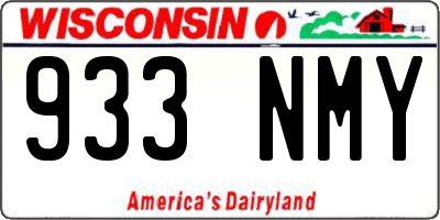 WI license plate 933NMY