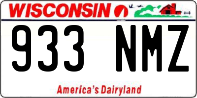 WI license plate 933NMZ