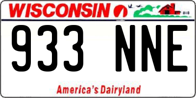 WI license plate 933NNE