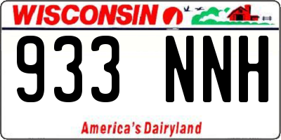 WI license plate 933NNH