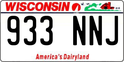 WI license plate 933NNJ