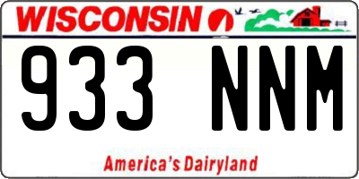WI license plate 933NNM