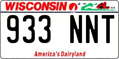 WI license plate 933NNT