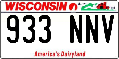 WI license plate 933NNV