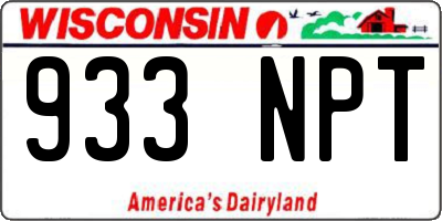 WI license plate 933NPT