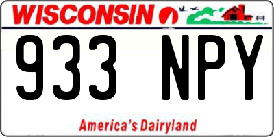 WI license plate 933NPY