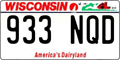 WI license plate 933NQD