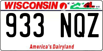 WI license plate 933NQZ