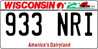 WI license plate 933NRI
