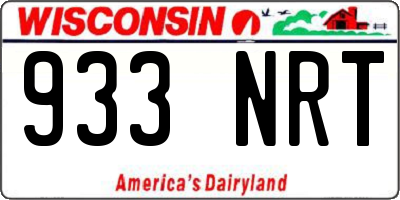 WI license plate 933NRT