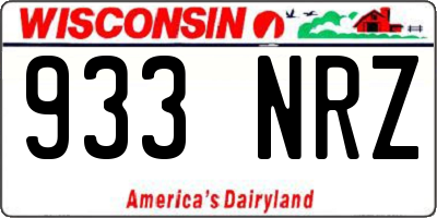 WI license plate 933NRZ