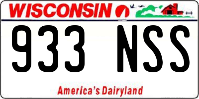 WI license plate 933NSS
