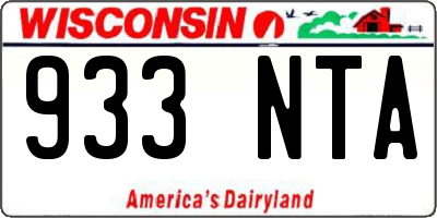 WI license plate 933NTA