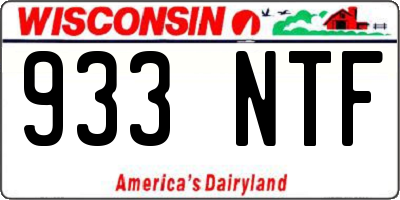 WI license plate 933NTF