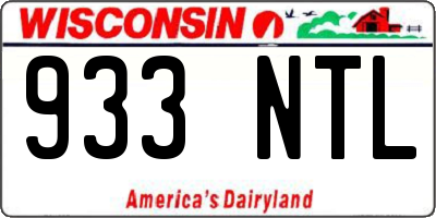 WI license plate 933NTL