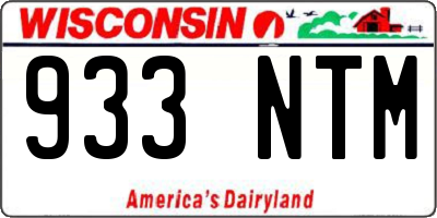WI license plate 933NTM