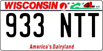 WI license plate 933NTT