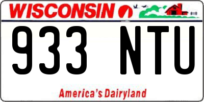 WI license plate 933NTU