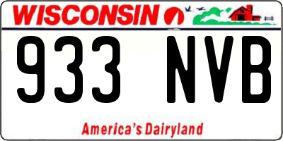WI license plate 933NVB