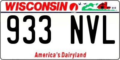WI license plate 933NVL