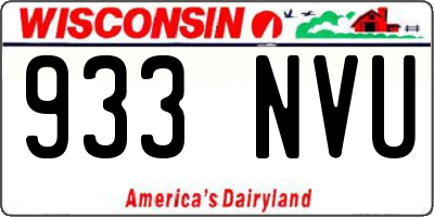 WI license plate 933NVU
