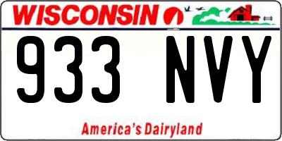 WI license plate 933NVY
