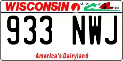 WI license plate 933NWJ