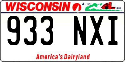 WI license plate 933NXI