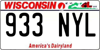 WI license plate 933NYL