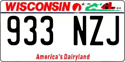 WI license plate 933NZJ