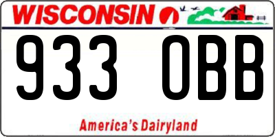WI license plate 933OBB