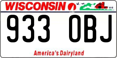 WI license plate 933OBJ