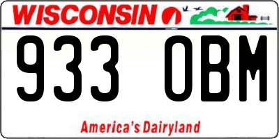 WI license plate 933OBM
