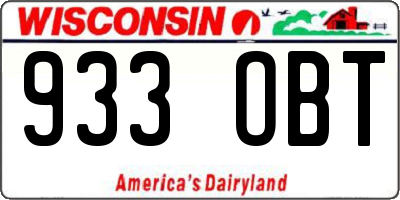 WI license plate 933OBT