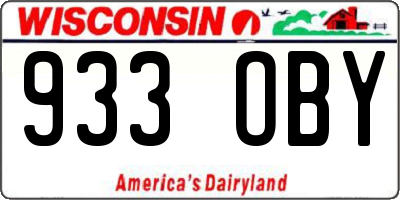 WI license plate 933OBY