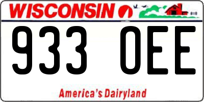 WI license plate 933OEE