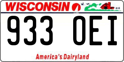 WI license plate 933OEI