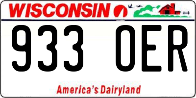 WI license plate 933OER